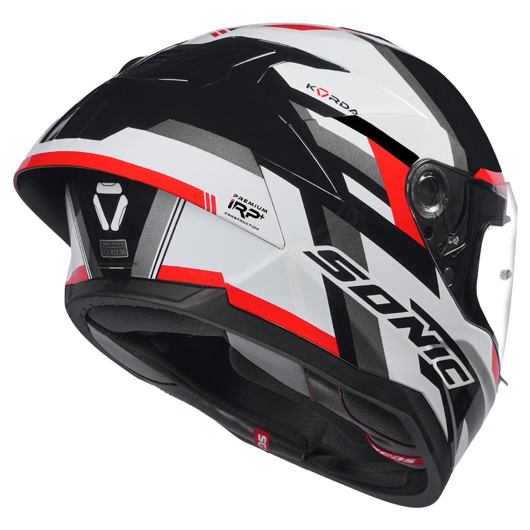 Destination Moto Korda Sonic Moze Gloss White & Red Helmet