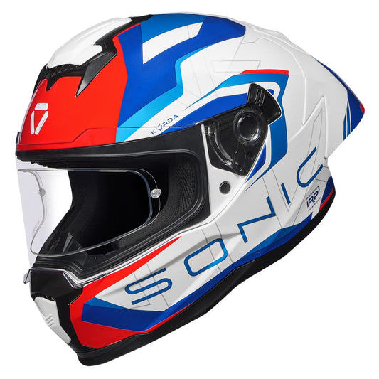 Destination Moto Korda Sonic Roadlion Gloss Red Blue Helmet