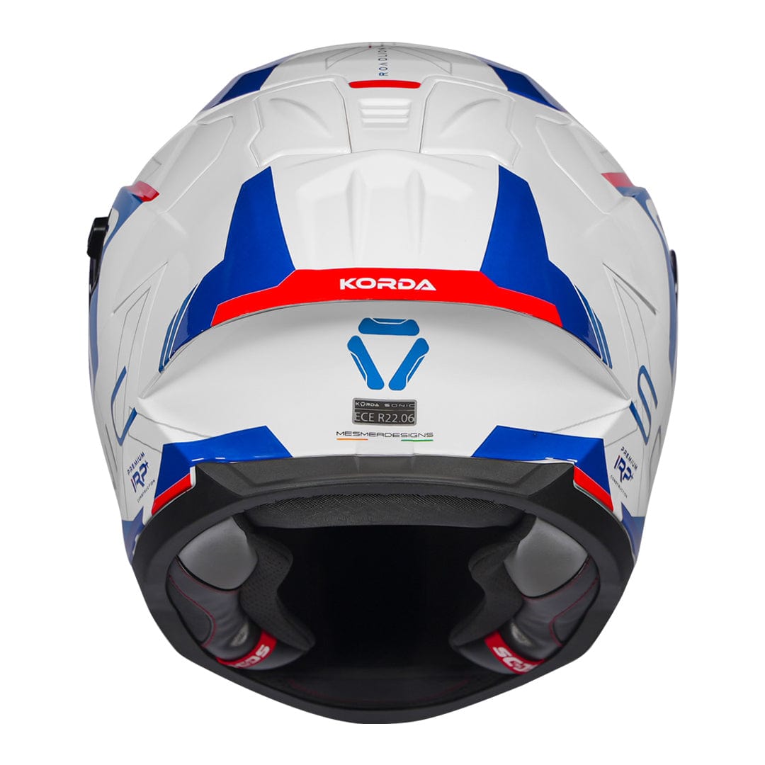 Destination Moto Korda Sonic Roadlion Gloss Red Blue Helmet