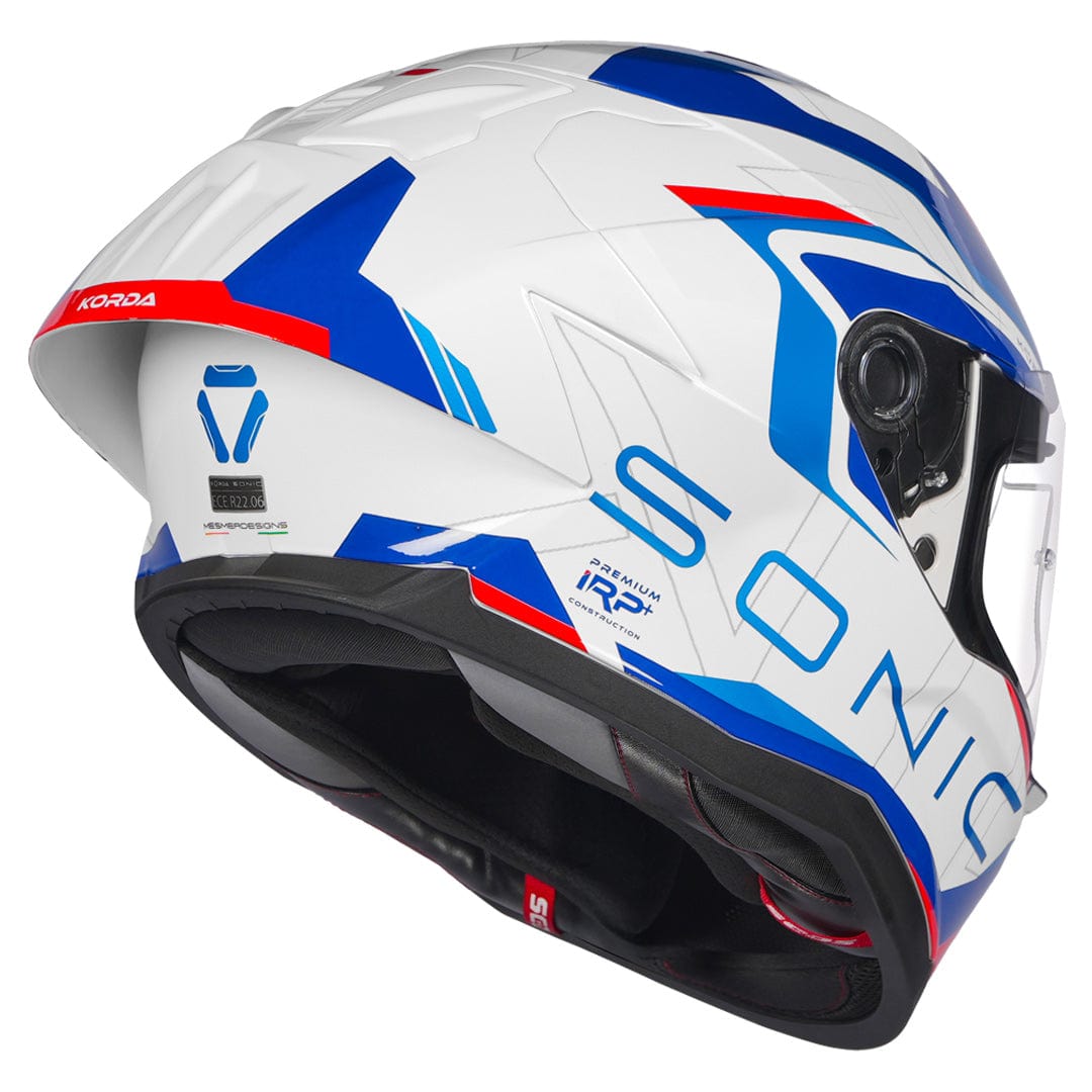Destination Moto Korda Sonic Roadlion Gloss Red Blue Helmet