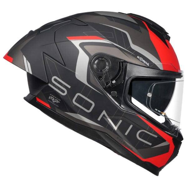 Destination Moto Korda Sonic Roadlion Matt Black Red Helmet