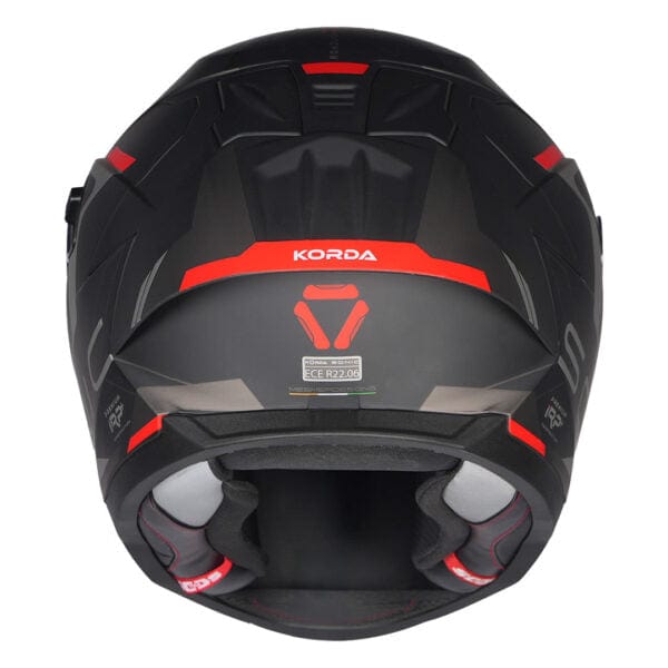 Destination Moto Korda Sonic Roadlion Matt Black Red Helmet