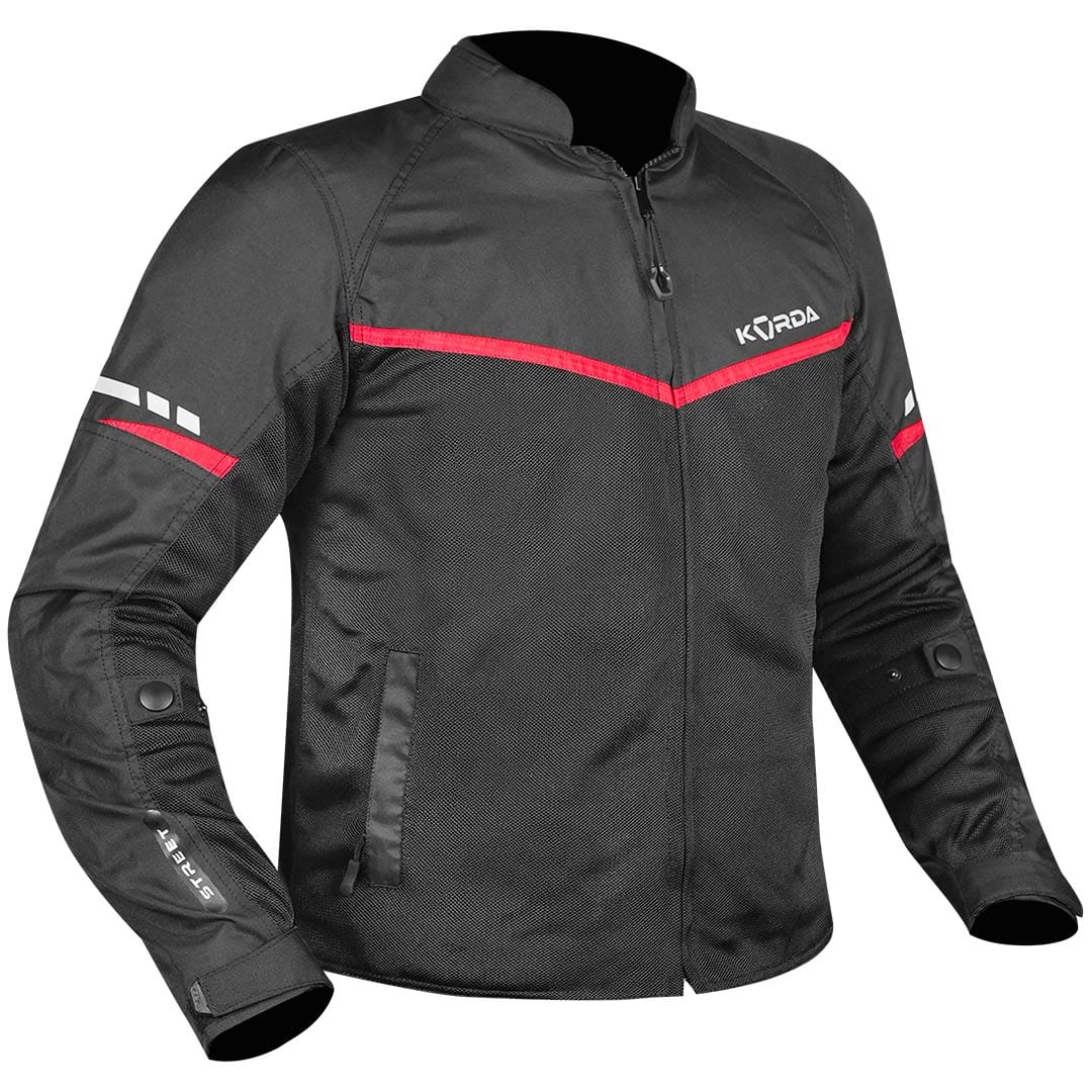 Destination Moto Korda Street Riding Jacket Black Red