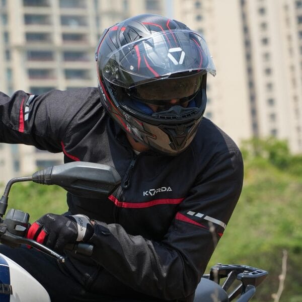 Destination Moto Korda Street Riding Jacket Black Red