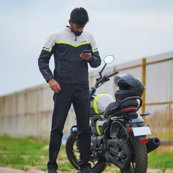 Destination Moto Korda Street Riding Jacket Grey Yellow