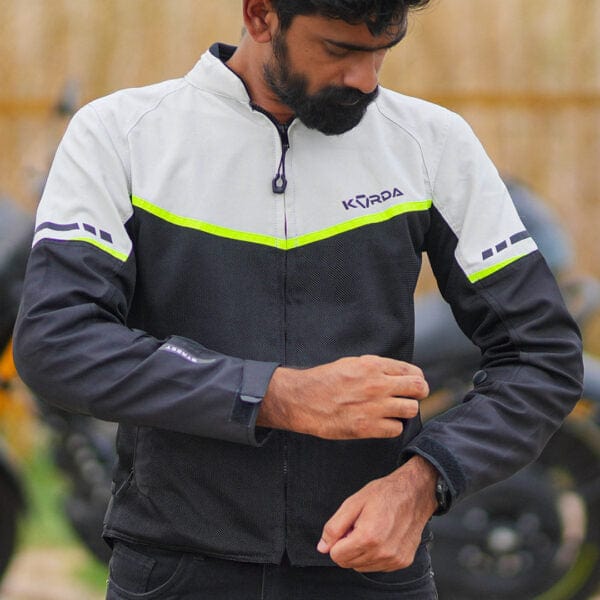 Destination Moto Korda Street Riding Jacket Grey Yellow