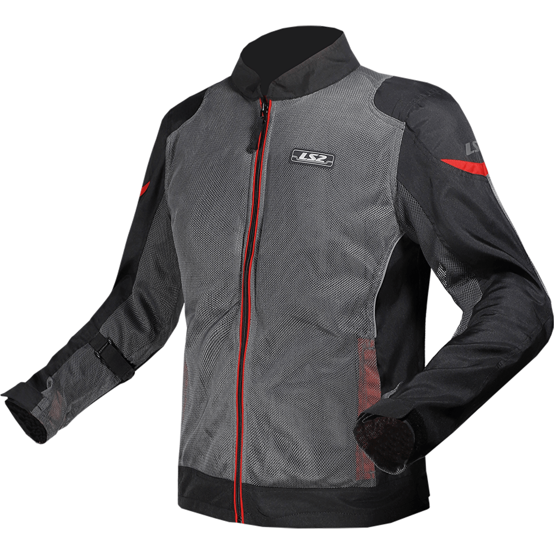 Destination Moto LS2 Airy Riding Jacket Black Grey Red