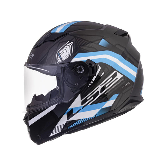 Destination Moto LS2 FF320 STREAM EVO REFLEX HELMET GLOSS BLACK BLUE WITH PINLOCK