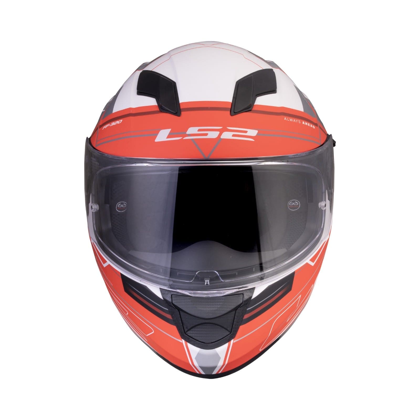Destination Moto LS2 FF320 STREAM EVO SCAPE HELMET GLOSS WHITE RED WITH PINLOCK
