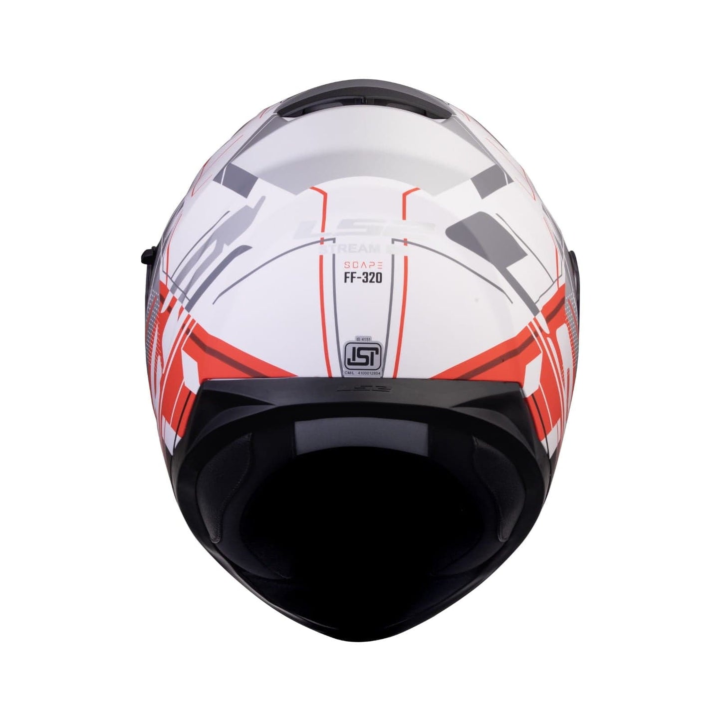 Destination Moto LS2 FF320 STREAM EVO SCAPE HELMET GLOSS WHITE RED WITH PINLOCK