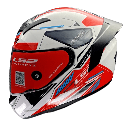Destination Moto LS2 FF352 ROOKIE BETHA GLOSS WHITE RED HELMET