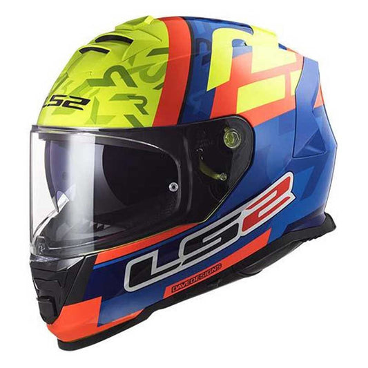 Destination Moto LS2 FF800 SALVADOR REPLICA  Gloss Blue HiViz Yellow Helmet