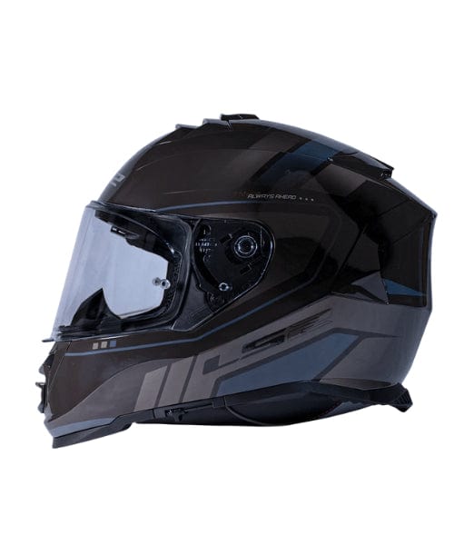 Destination Moto LS2 FF800 Storm II Fist Gloss Black Grey Helmet