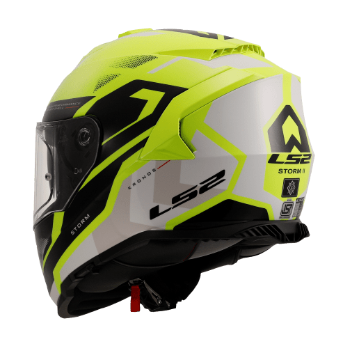 Destination Moto LS2 FF800 STORM II KRONOS GLOSS BLACK H-V YELLOW HELMET