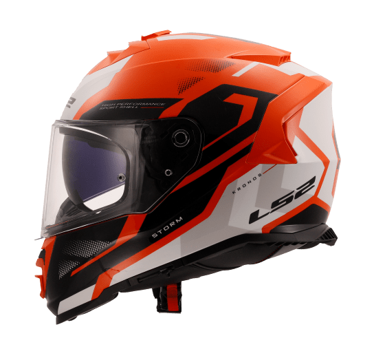 Destination Moto LS2 FF800 STORM II KRONOS GLOSS BLACK ORANGE HELMET