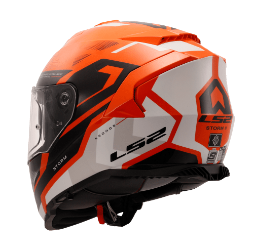 Destination Moto LS2 FF800 STORM II KRONOS GLOSS BLACK ORANGE HELMET
