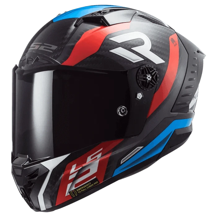 Destination Moto LS2 FF805 THUNDER CARBON SUPRA RED BLUE HELMET