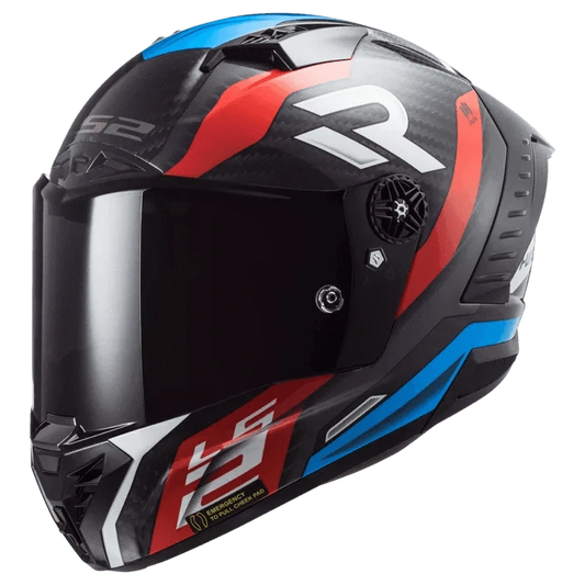 Destination Moto LS2 FF805 THUNDER CARBON SUPRA RED BLUE HELMET
