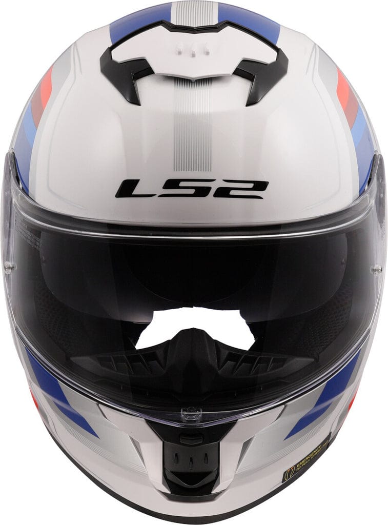 Destination Moto LS2 FF808 Vintage Gloss White Blue Red Helmet