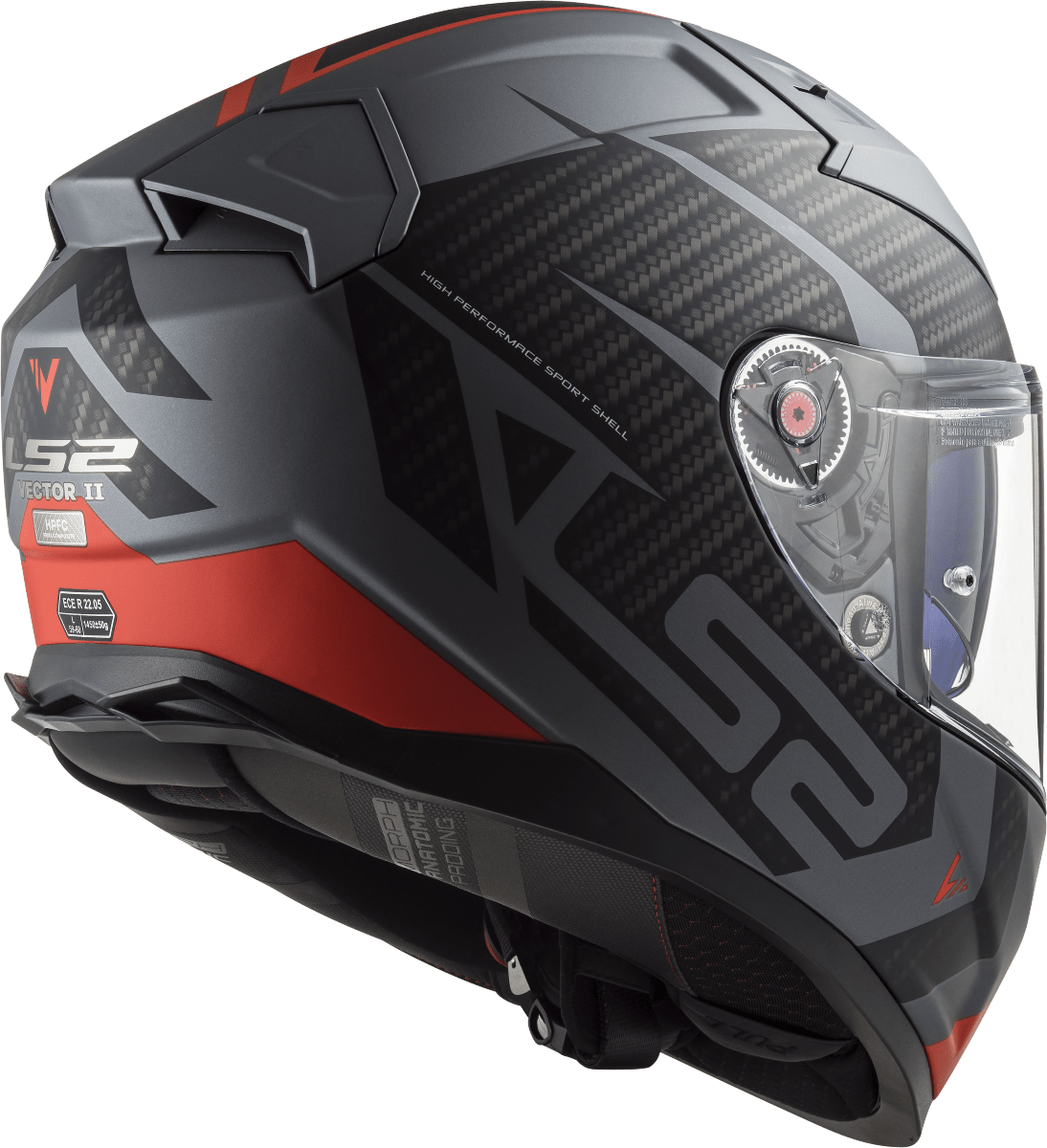 LS2 FF811 VECTOR II SPLITTER MATT TITANIUM RED HELMET – Destination Moto