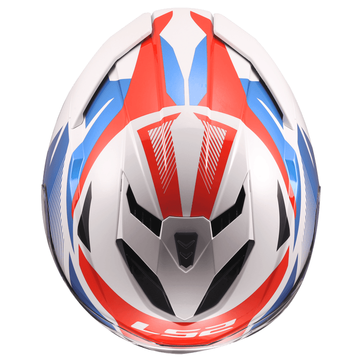 Destination Moto LS2 FF818 Storm 3 Helmet Komai Gloss White Blue Red