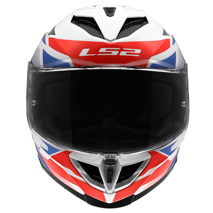 Destination Moto LS2 FF818 Storm 3 Helmet Komai Gloss White Blue Red