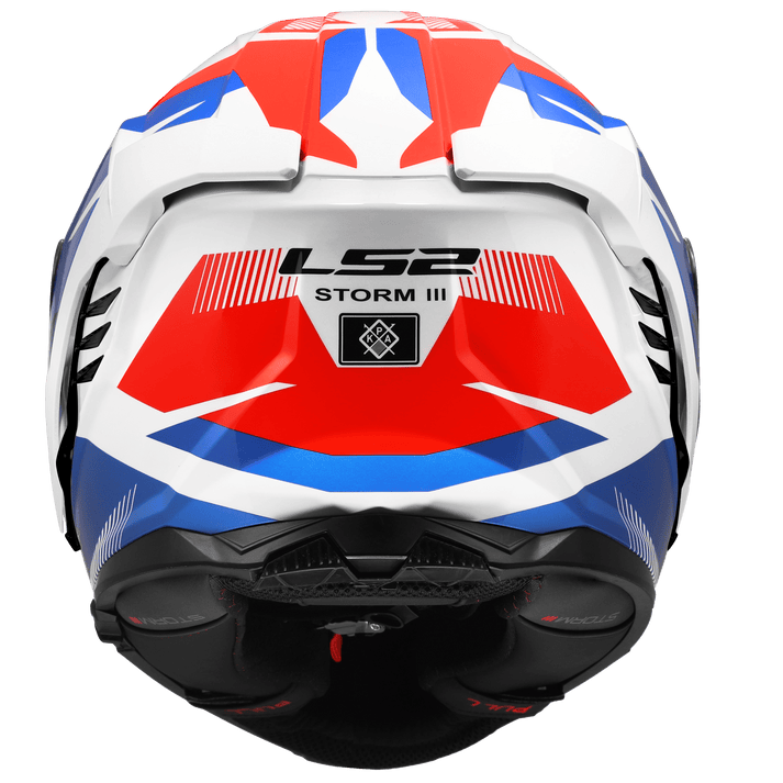 Destination Moto LS2 FF818 Storm 3 Helmet Komai Gloss White Blue Red