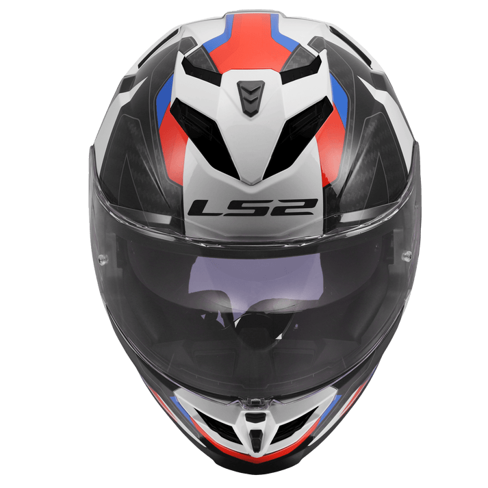 Destination Moto LS2 FF818 Storm 3 Helmet Sporty Gloss White Blue Red