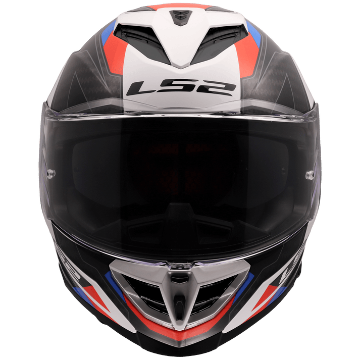 Destination Moto LS2 FF818 Storm 3 Helmet Sporty Gloss White Blue Red