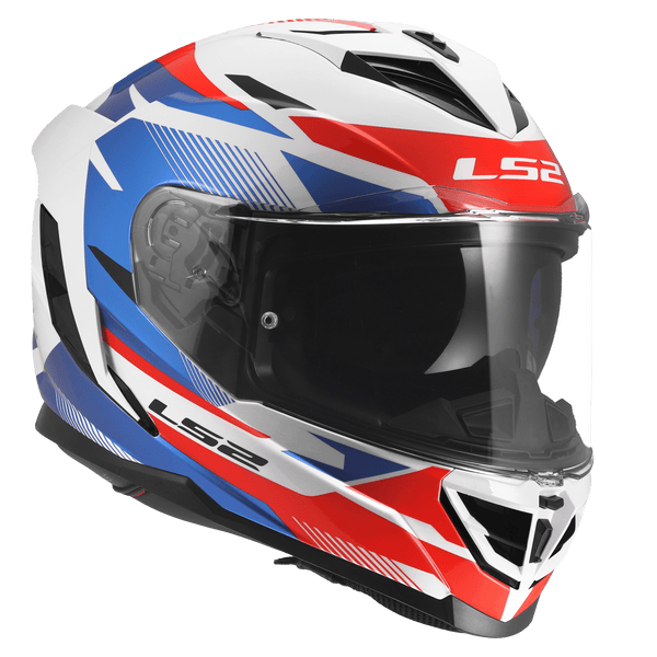 Destination Moto LS2 FF818 STORM III KOMAI WHITE BLUE RED HELMET