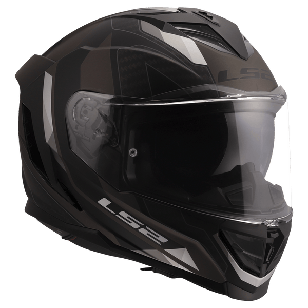 Destination Moto LS2 FF818 STORM III SPORTYGLOSS BLACK GREY HELMET