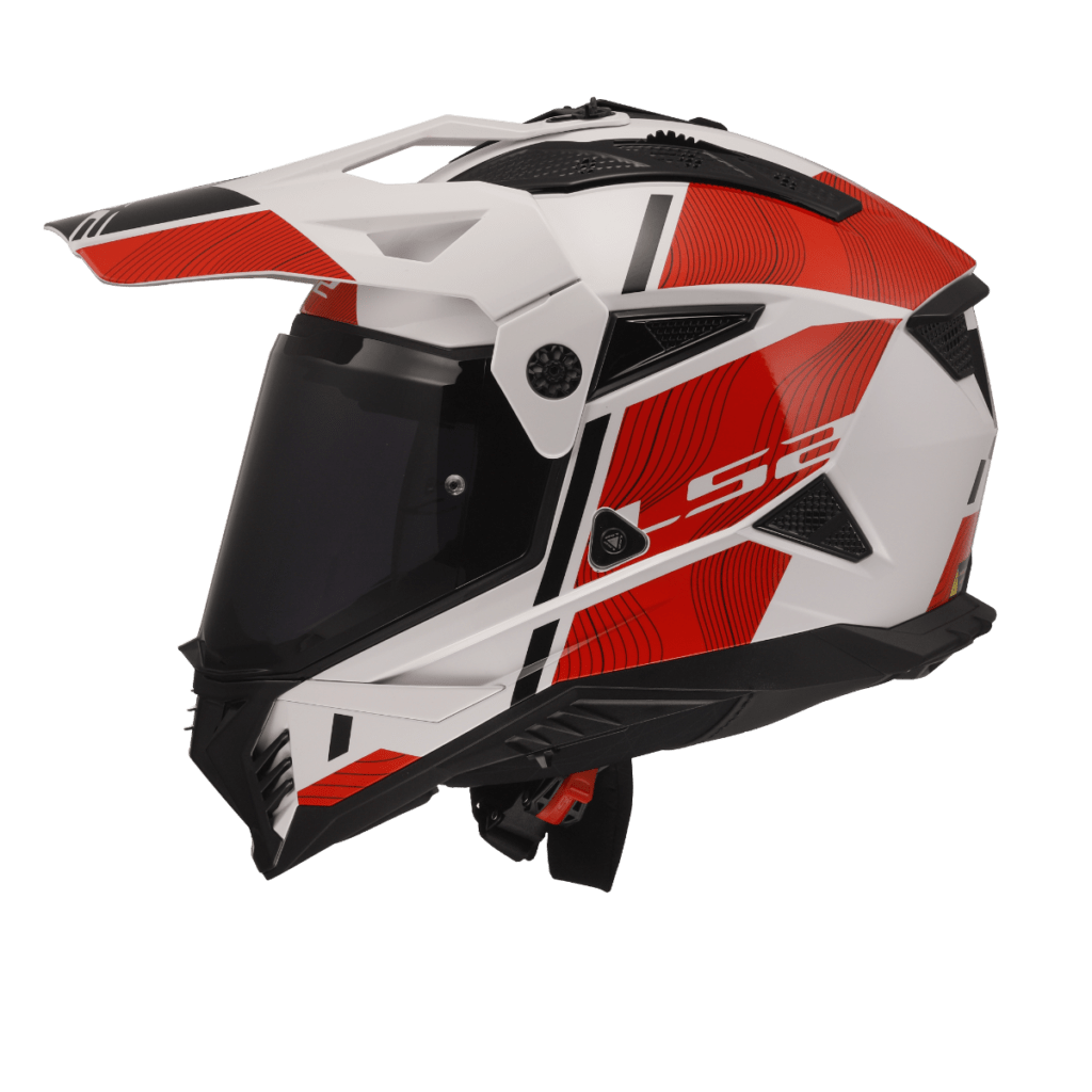 Destination Moto LS2 MX436 PIONEER II HILL GLOSS WHITE RED