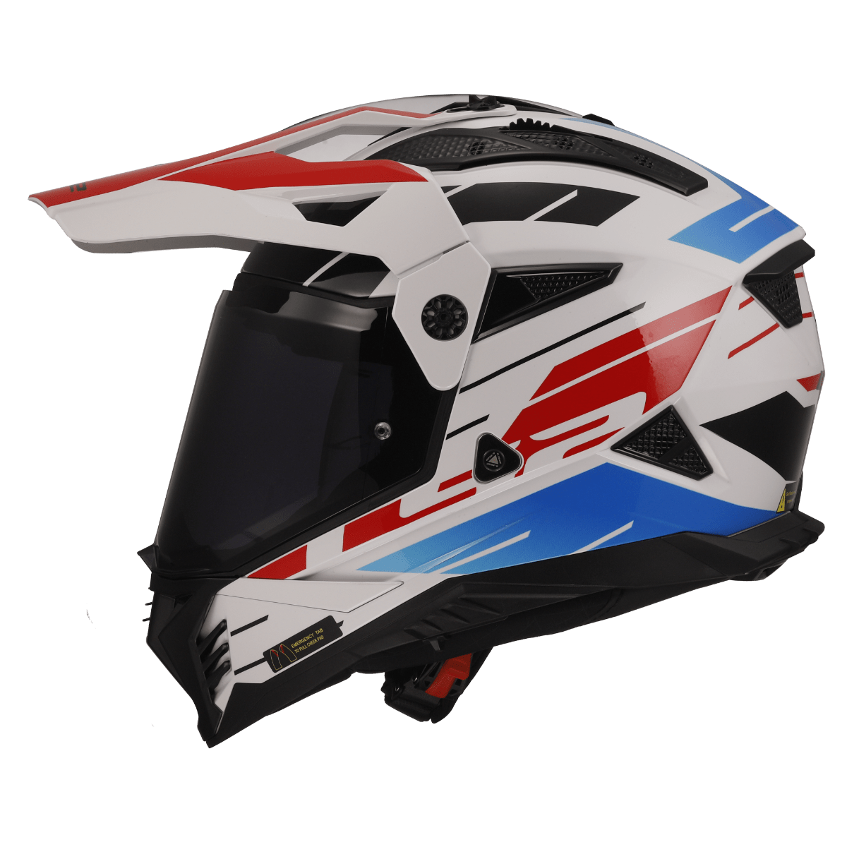 Destination Moto LS2 MX436 PIONEER II NAMIB GLOSS WHITE BLUE RED
