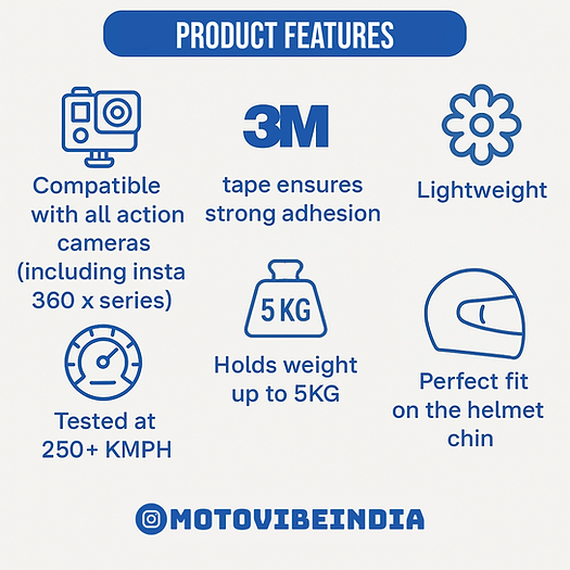 Destination Moto MV Action Camera Chin Mount - LS2 Stream II FF320