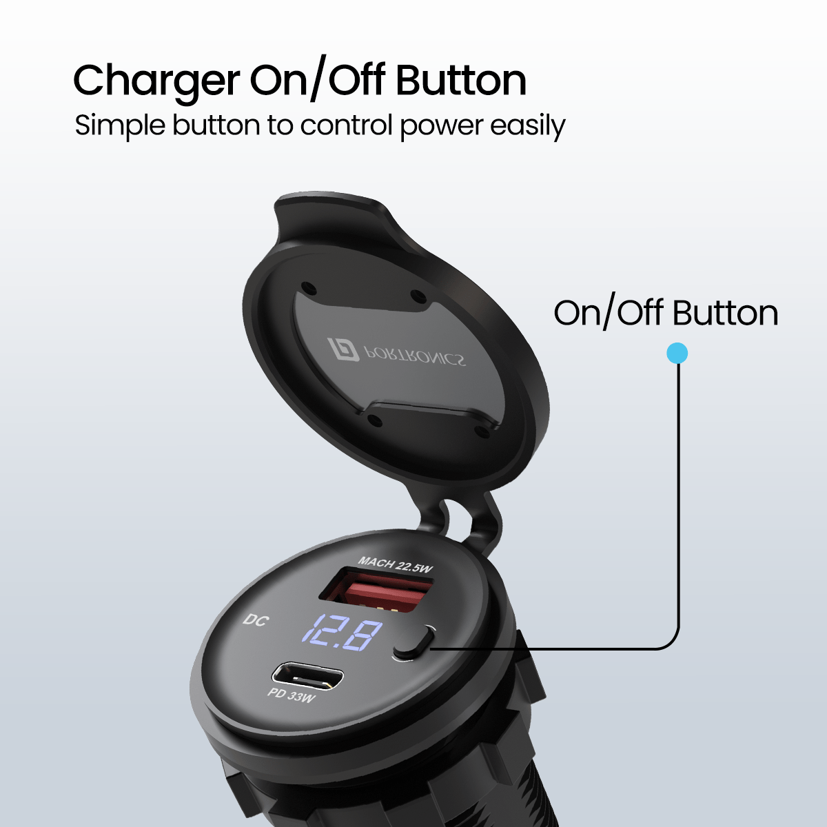 Destination Moto Portronics Spark Motorcycle Mobile Charger