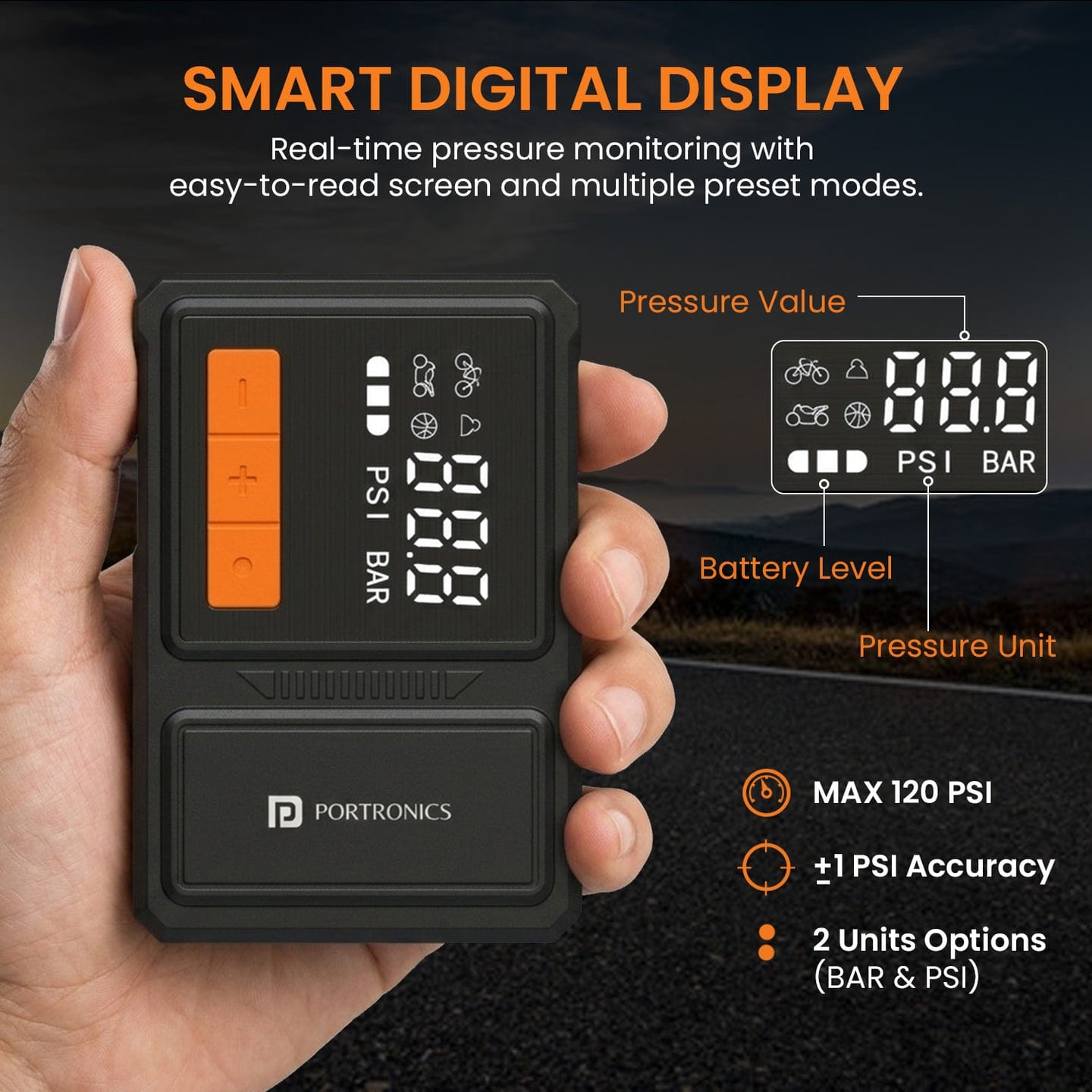 Destination Moto Portronics Vayu Nano Tyre Inflator