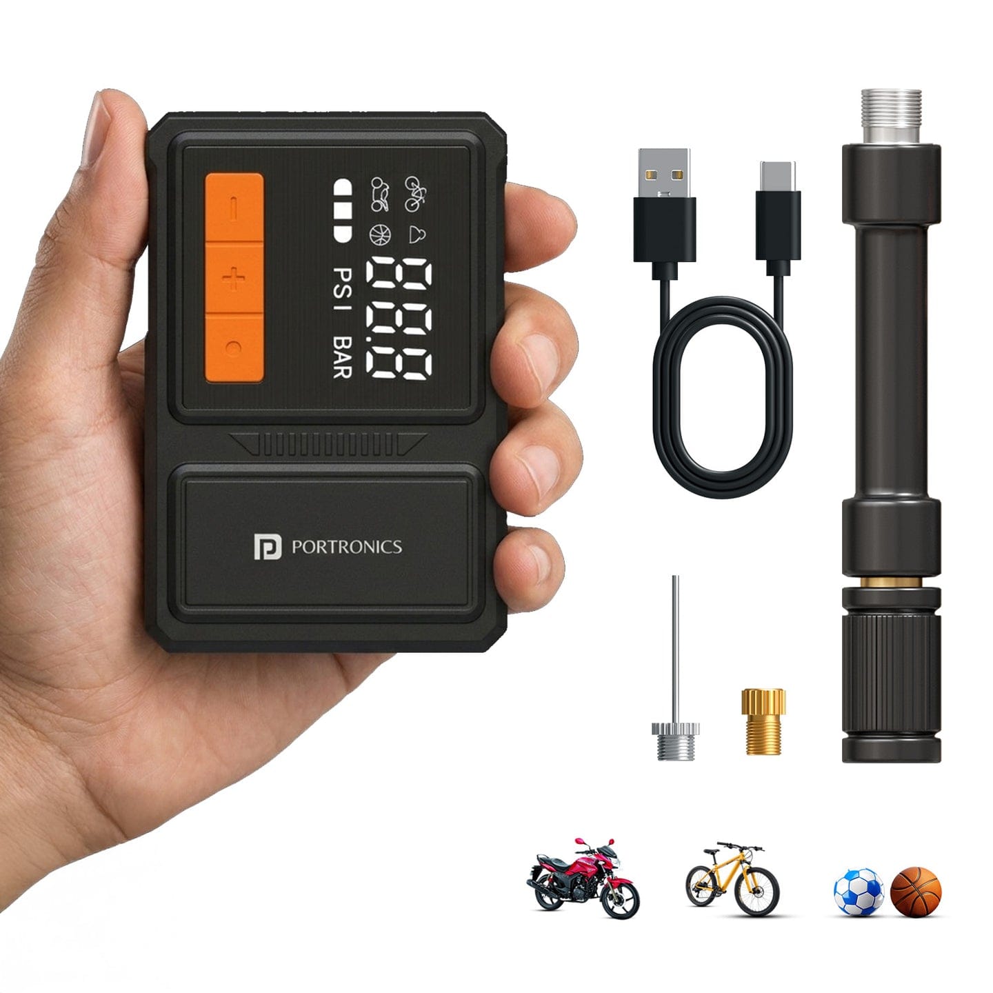Destination Moto Portronics Vayu Nano Tyre Inflator