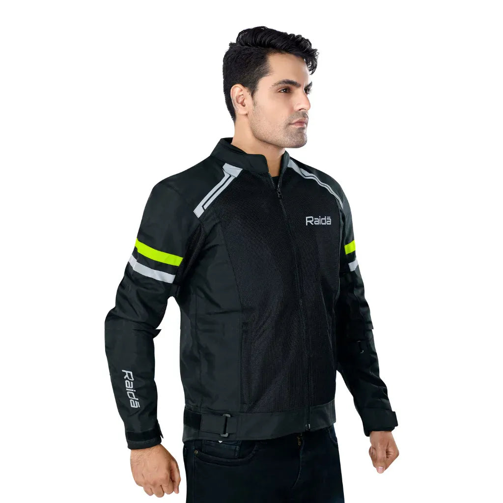 Destination Moto Raida Tourer Riding Jacket | Black Hi-Viz