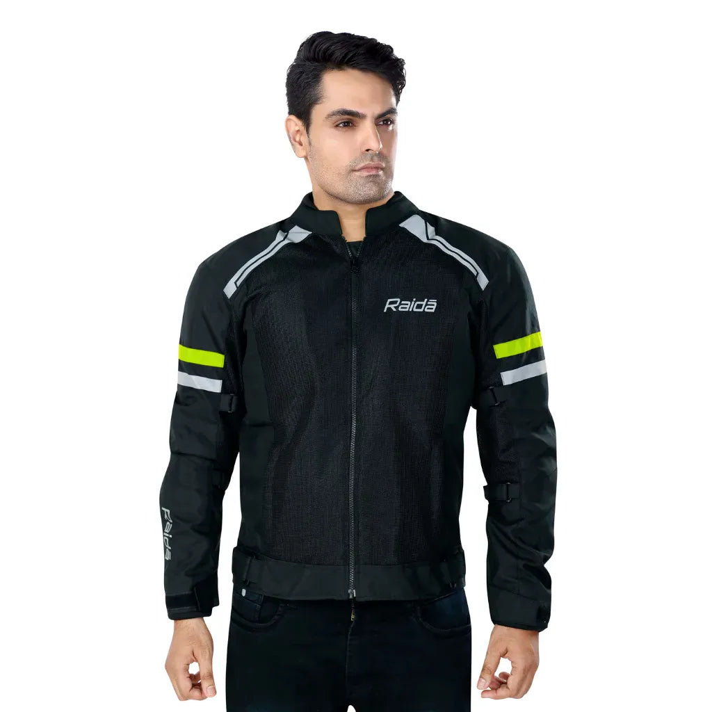 Destination Moto Raida Tourer Riding Jacket | Black Hi-Viz