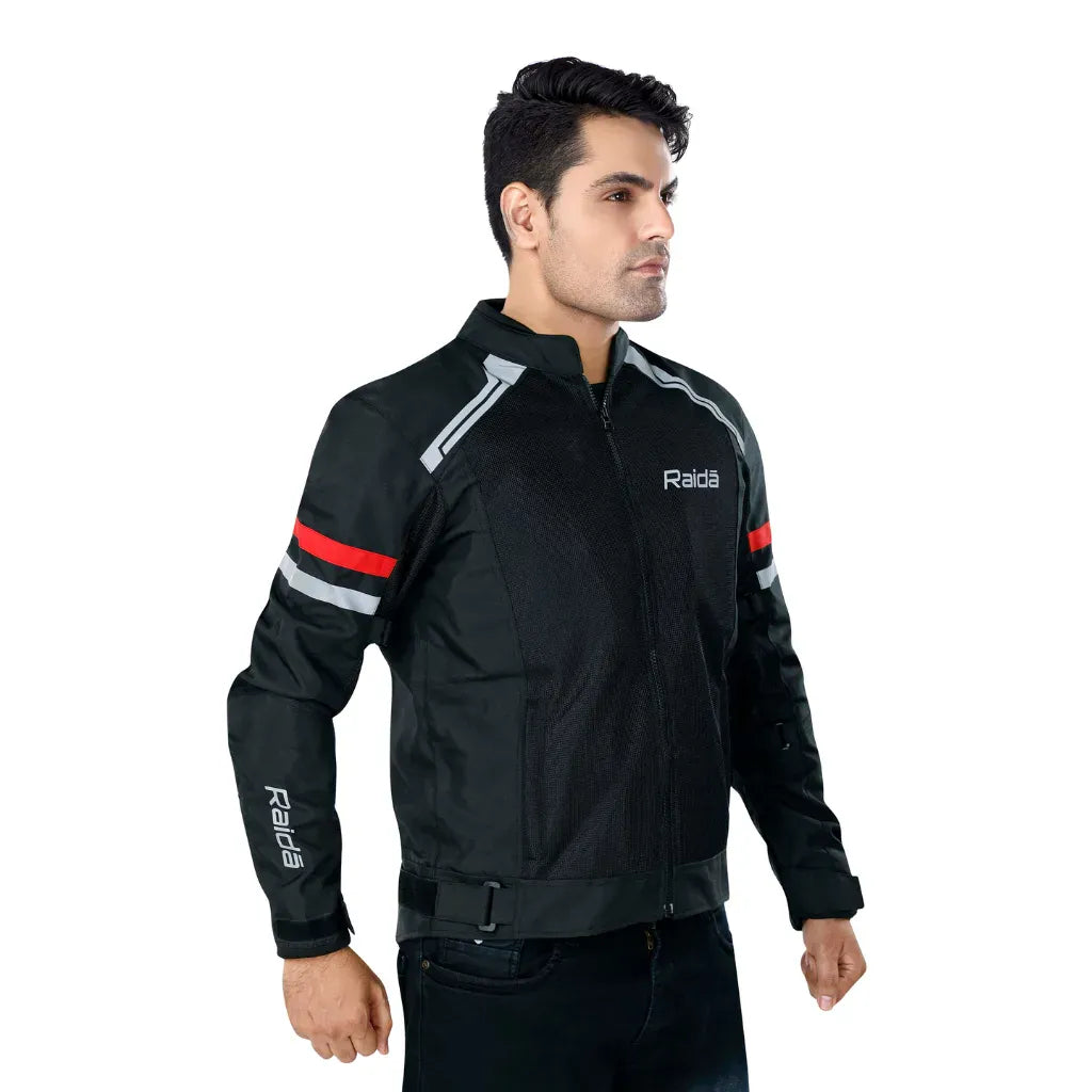 Destination Moto Raida Tourer Riding Jacket | Black Red