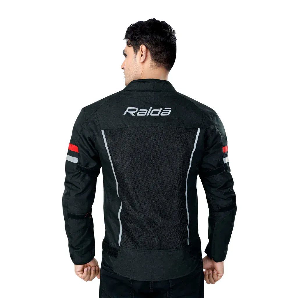 Destination Moto Raida Tourer Riding Jacket | Black Red