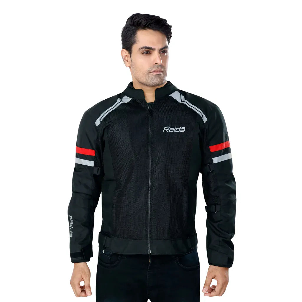 Destination Moto Raida Tourer Riding Jacket | Black Red