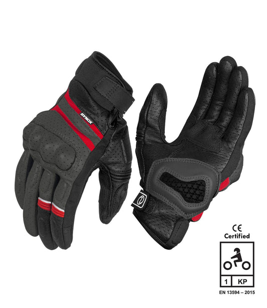 Destination Moto Rynox Air GT SP Gloves Grey Red