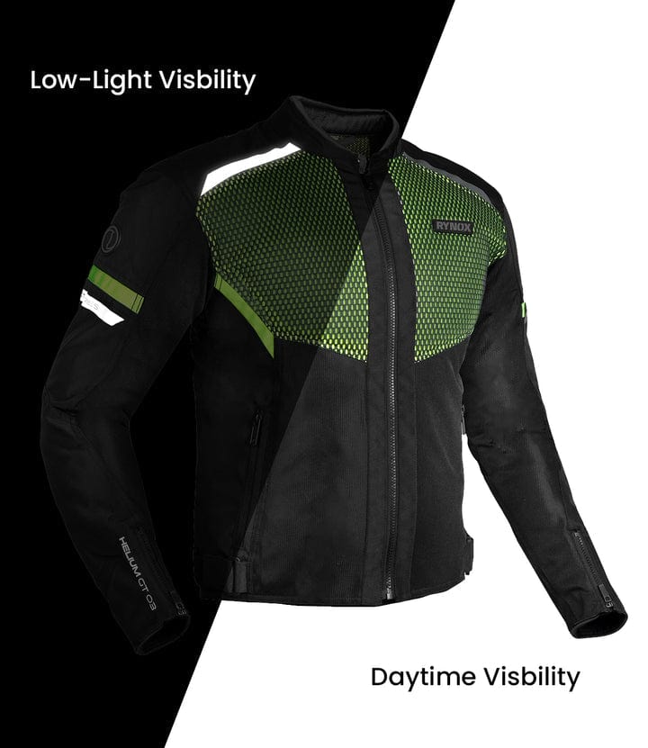 Destination Moto RYNOX HELIUM GT 3 RIDING JACKET BLACK HI VIZ