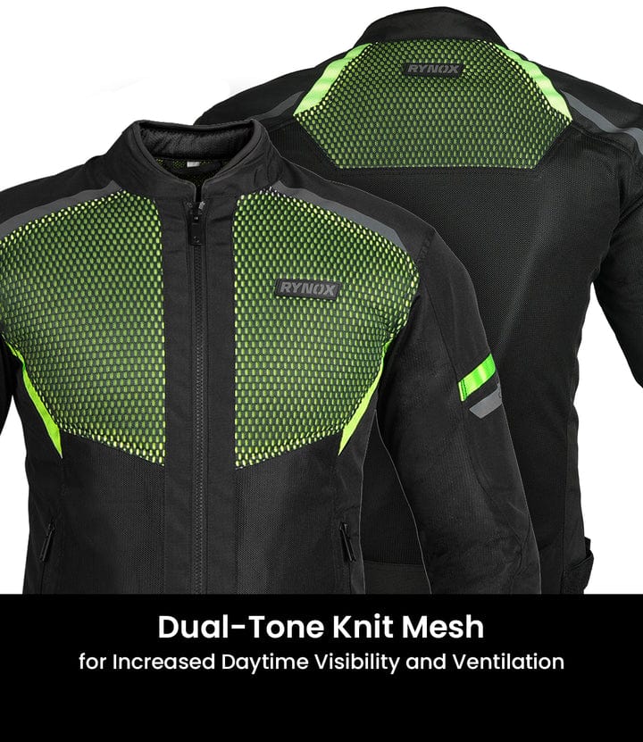 Destination Moto RYNOX HELIUM GT 3 RIDING JACKET BLACK HI VIZ