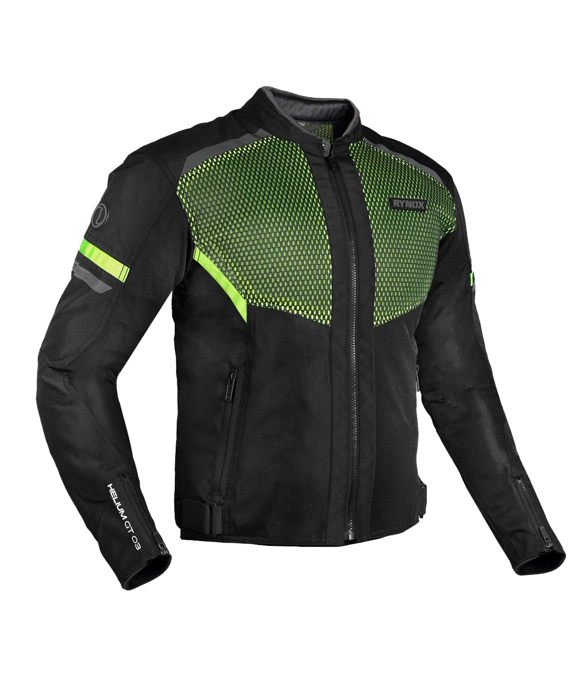 Destination Moto RYNOX HELIUM GT 3 RIDING JACKET BLACK HI VIZ