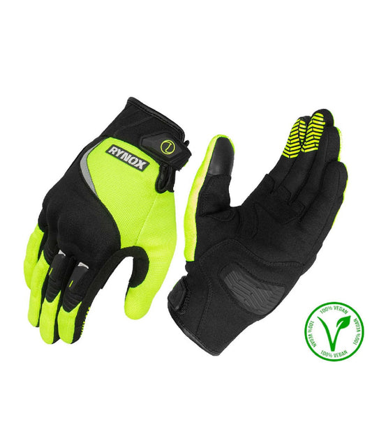 Destination Moto Rynox Helium GT Gloves (Black Hi Viz Green)