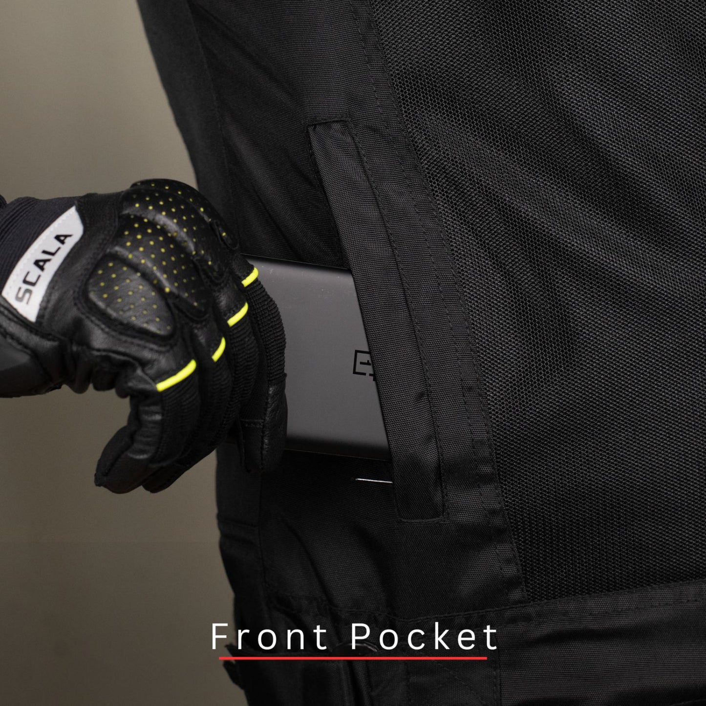 Destination Moto Scala Blaze Riding Jacket Black Neon