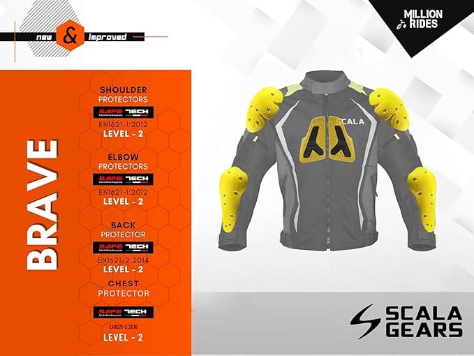 Scala Brave Riding Jacket Black Neon – Destination Moto