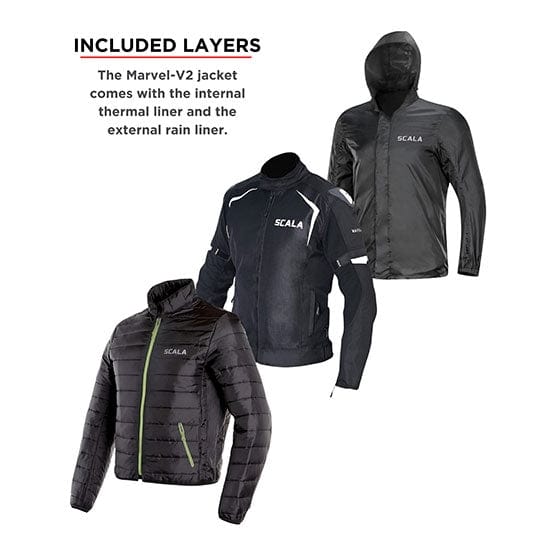 Scala Marvel Riding Jacket (Black) – Destination Moto